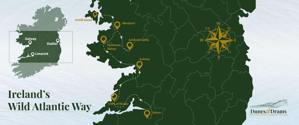 Irelands Wild Atlantic Way Tour Map